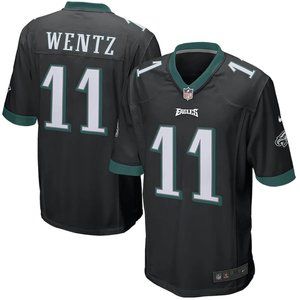 Men's Nike Philadelphia Eagles Black Game Jersey #11 Carson Wentz NIP 3xl